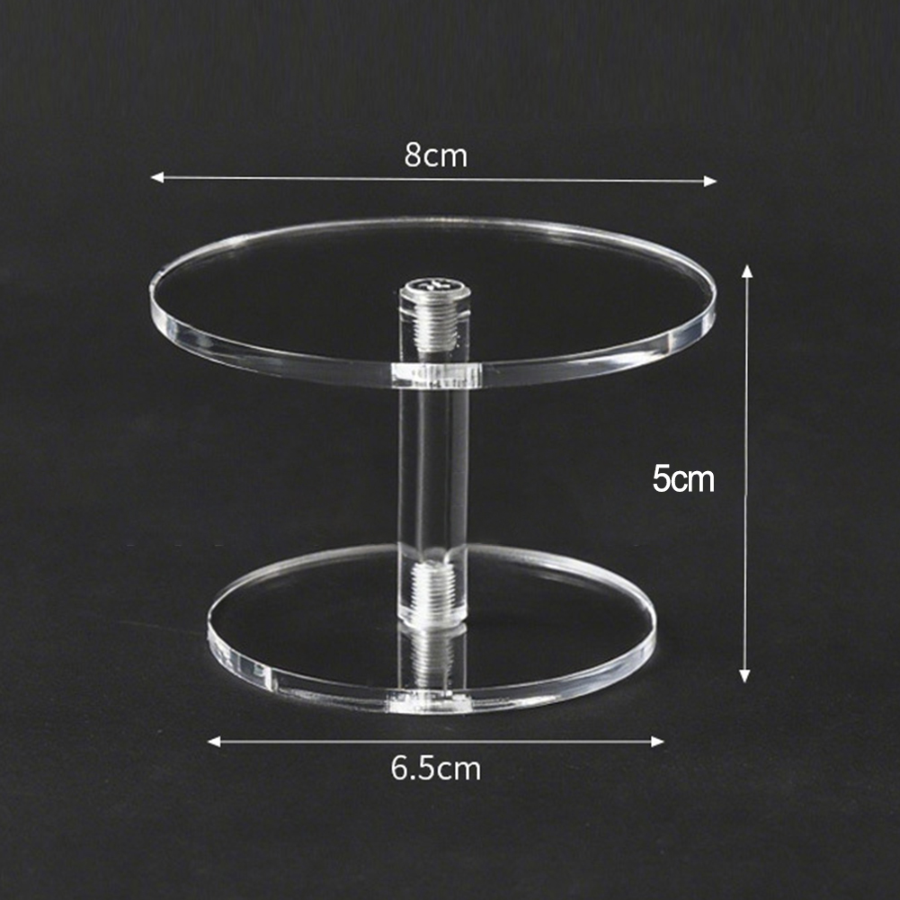 Display Risers Set - Set 3 Pijakan Akrilik Transparan Bulat
