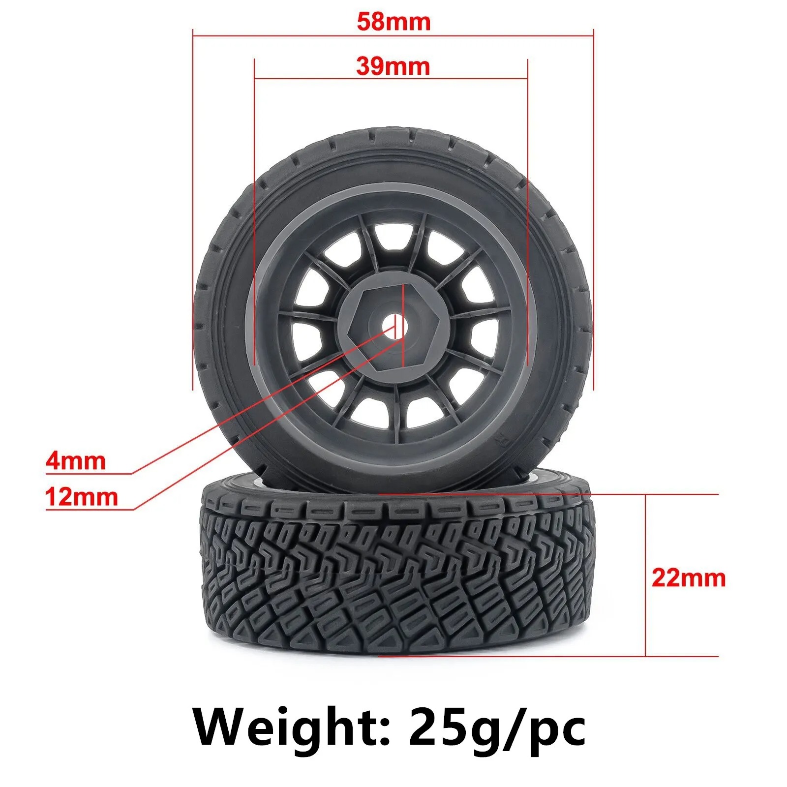 4 buah ban RC WRC untuk reli s - Tamiya Model Rc Car ulasan dan harga