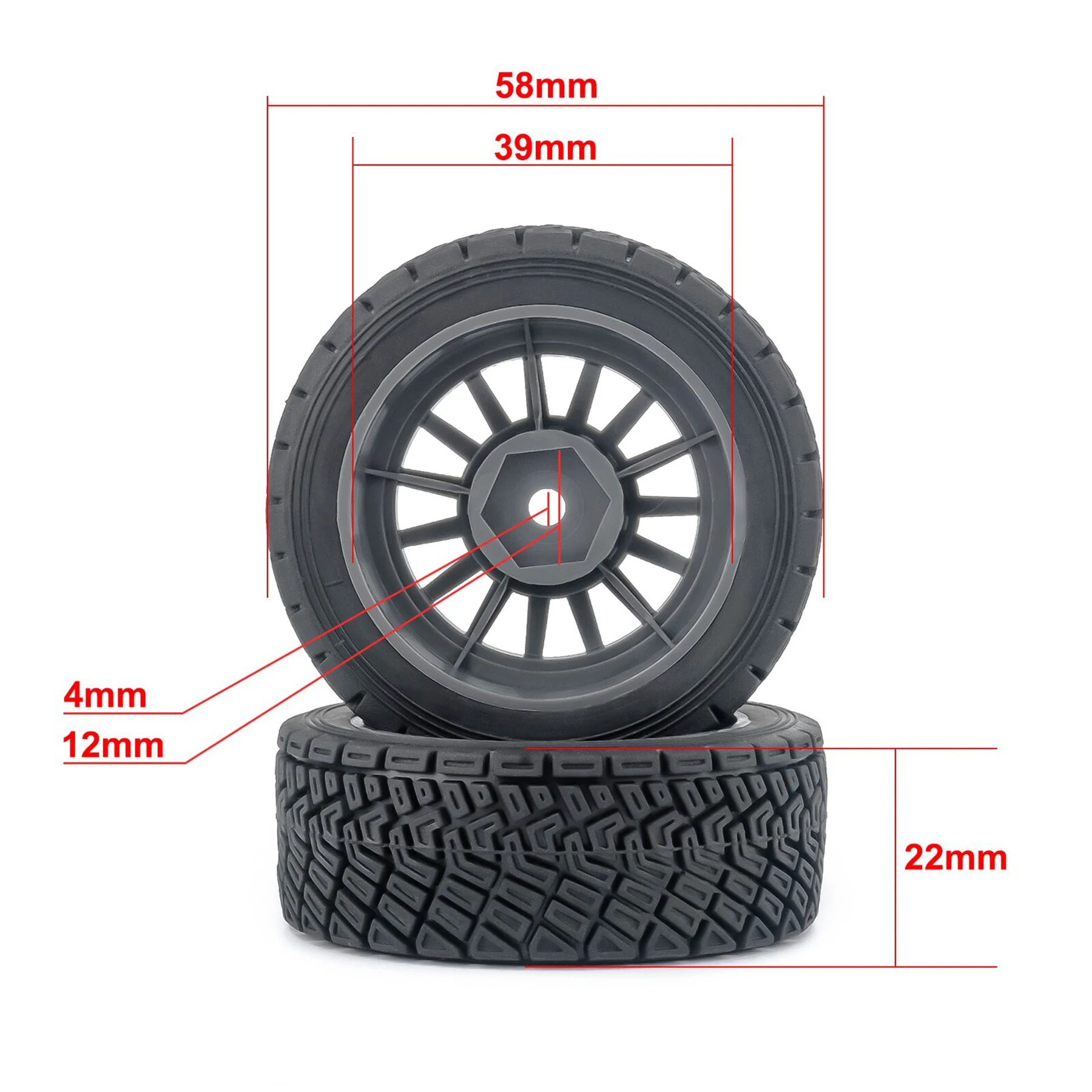 4 buah ban RC WRC untuk reli s - Tamiya Model Rc Car ulasan dan harga